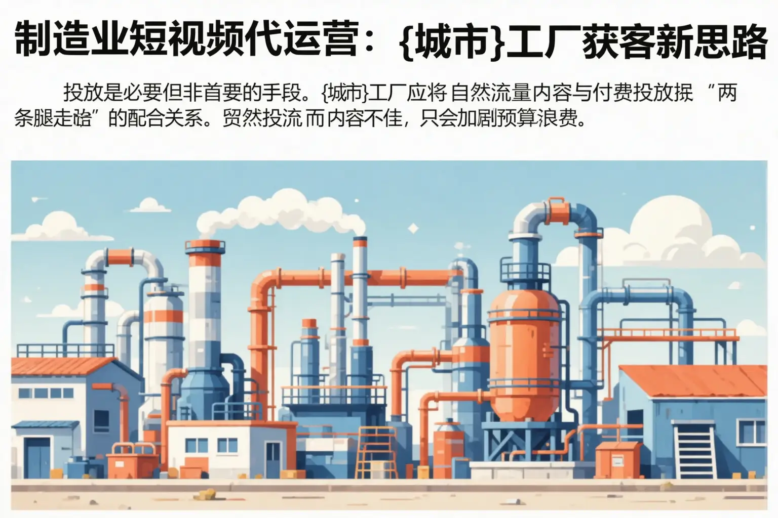 制造业短视频代运营：奇台工厂获客新思路